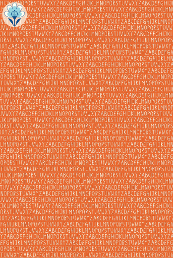 Geschenkpapier Buchstaben, orange/weiß