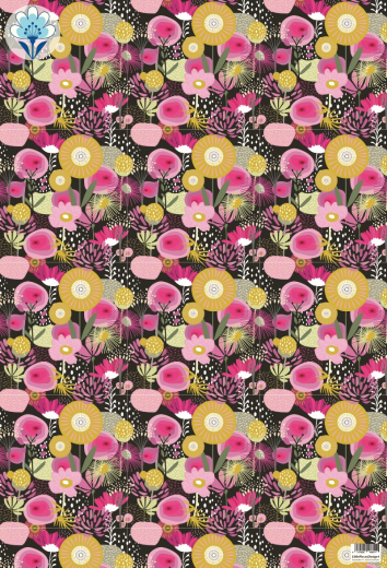 Geschenkpapier Bunte Blumenmischung