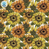 Eine Lunchserviette Sonnenblumen