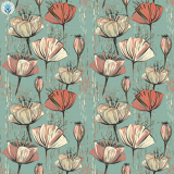 Eine Lunchserviette Vintage Blumenwelt