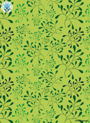 Geschenkpapier Blätter auf Grün