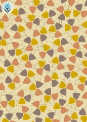 Geschenkpapier Retro-Dreiecke, aprikose/gelb