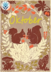 Postkarte 10/ Oktober, Folklore