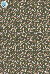 Geschenkpapier Hasen in botanischer Vielfalt